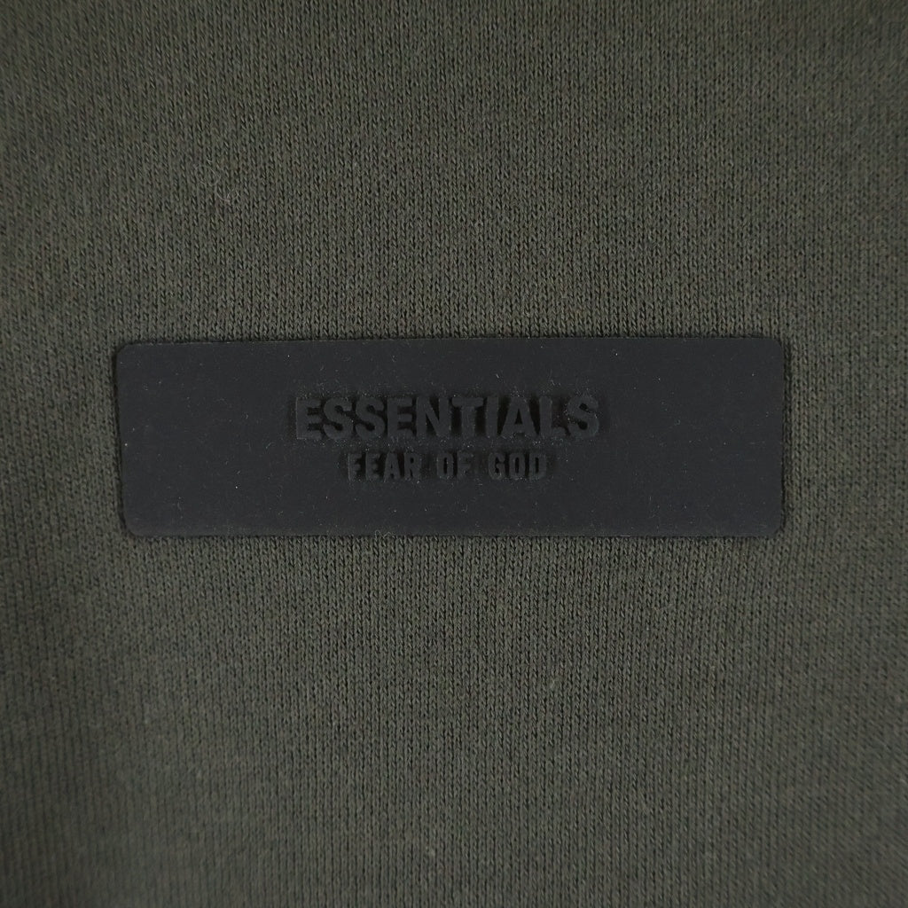 FEAR OF GOD ESSENTIALS(フィアオブゴッド エッセンシャルズ) HOODIE ラバーロゴ プルオーバースウェットパーカー フーディー グレー