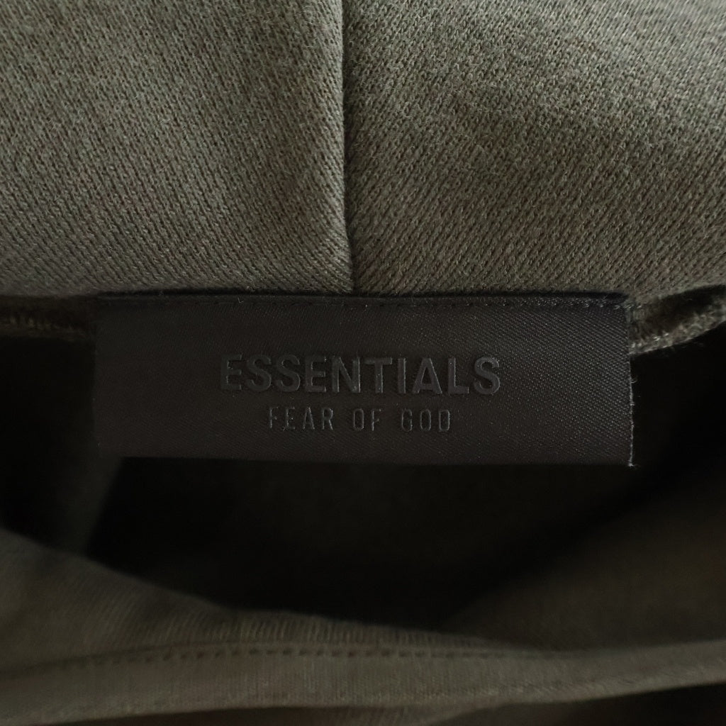 FEAR OF GOD ESSENTIALS(フィアオブゴッド エッセンシャルズ) HOODIE ラバーロゴ プルオーバースウェットパーカー フーディー グレー