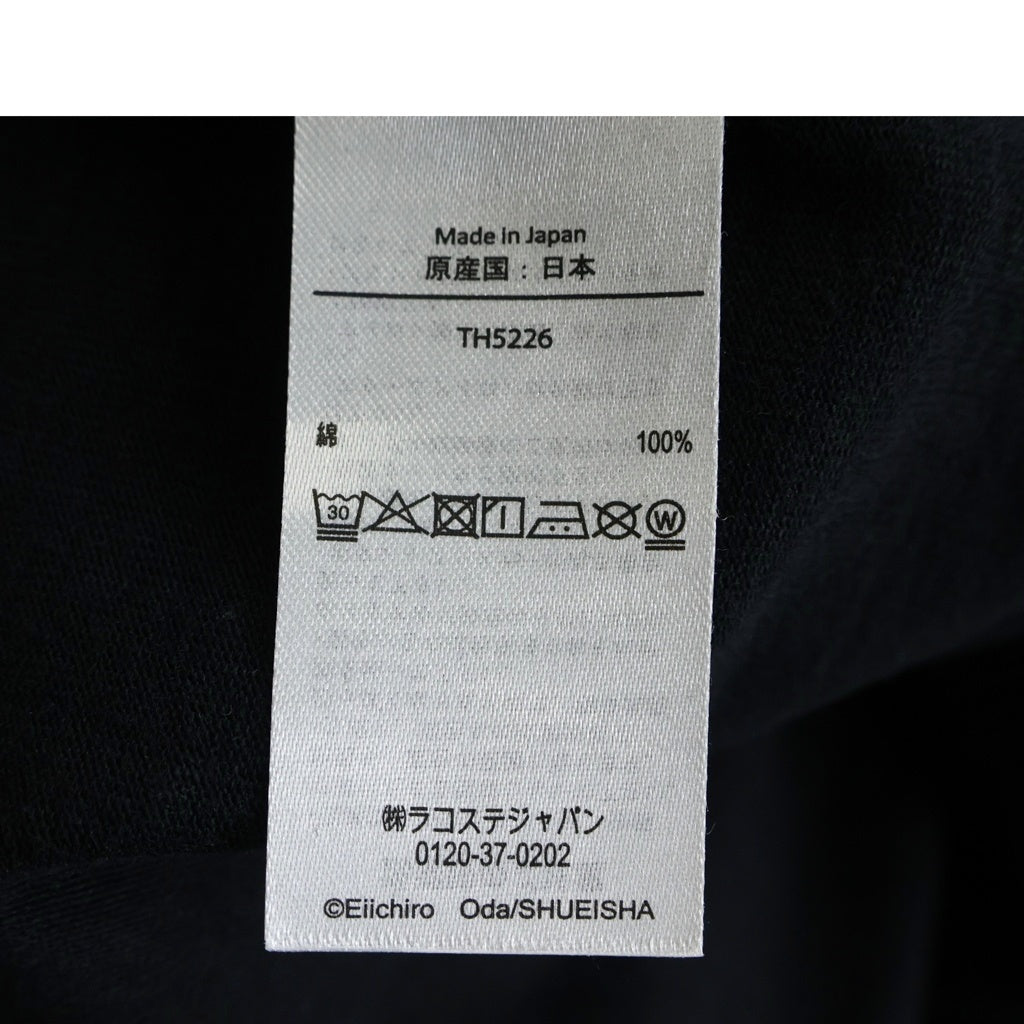LACOSTE(ラコステ) ×ONE PIECE ワンピース ワニプリント Tシャツ カットソーブラック TH5232