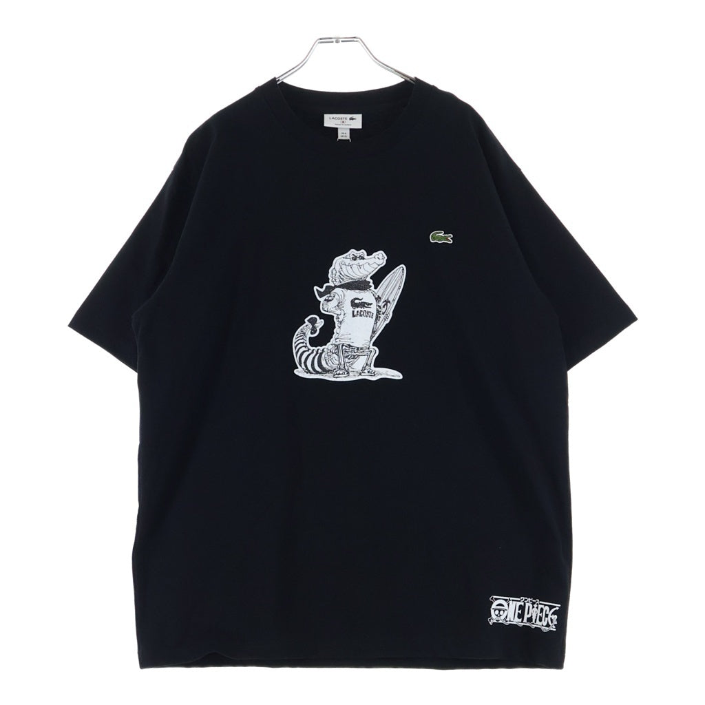 LACOSTE(ラコステ) ×ONE PIECE ワンピース ワニプリント Tシャツ カットソー ブラック TH5226-99