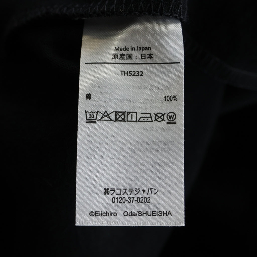 LACOSTE(ラコステ) ×ONE PIECE ワンピース ワニプリント Tシャツ カットソー ブラック TH5226-99