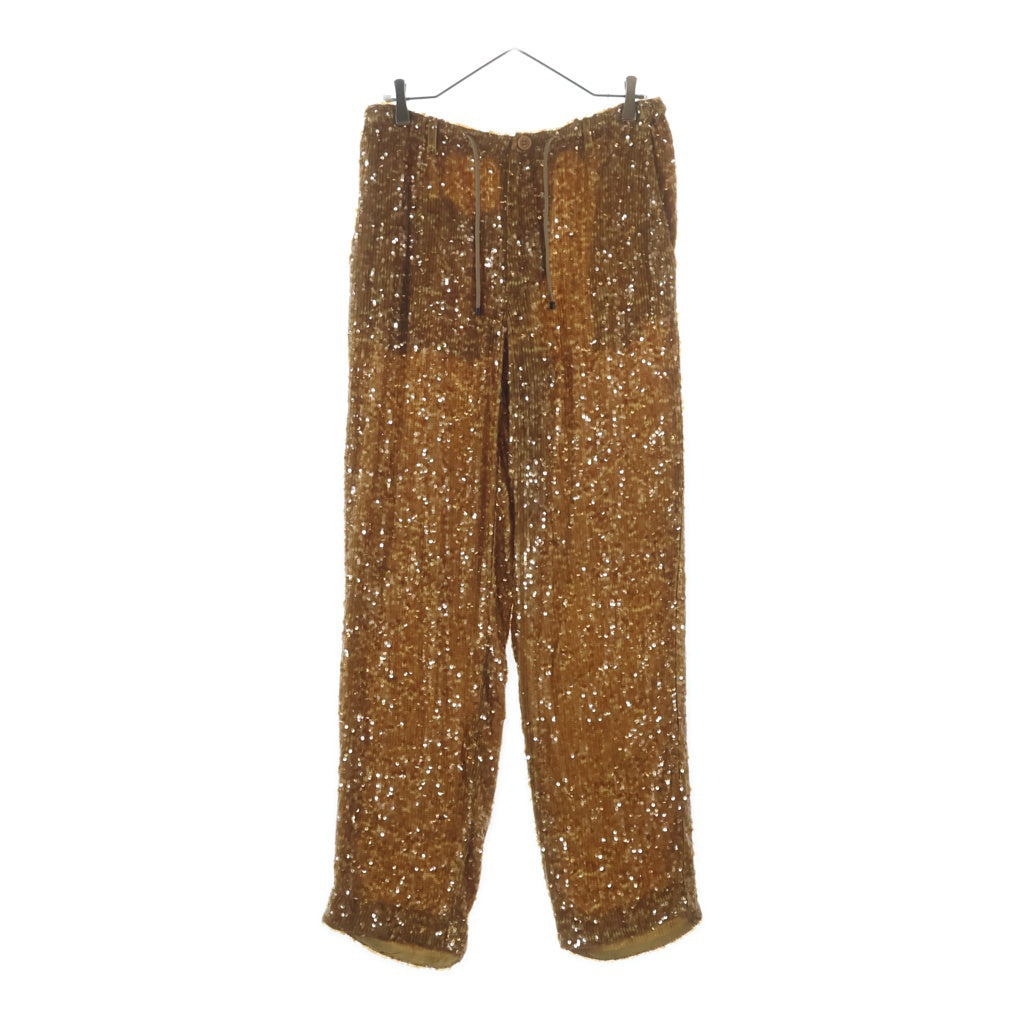 DRIES VAN NOTEN ドリスヴァンノッテン 24SS PENMY LONG EMB スパンコール装飾 エンブロイダリーパンツ オレンジ DRIES VAN NOTEN(ドリスヴァンノッテン) 24SS PENMY LONG EMB