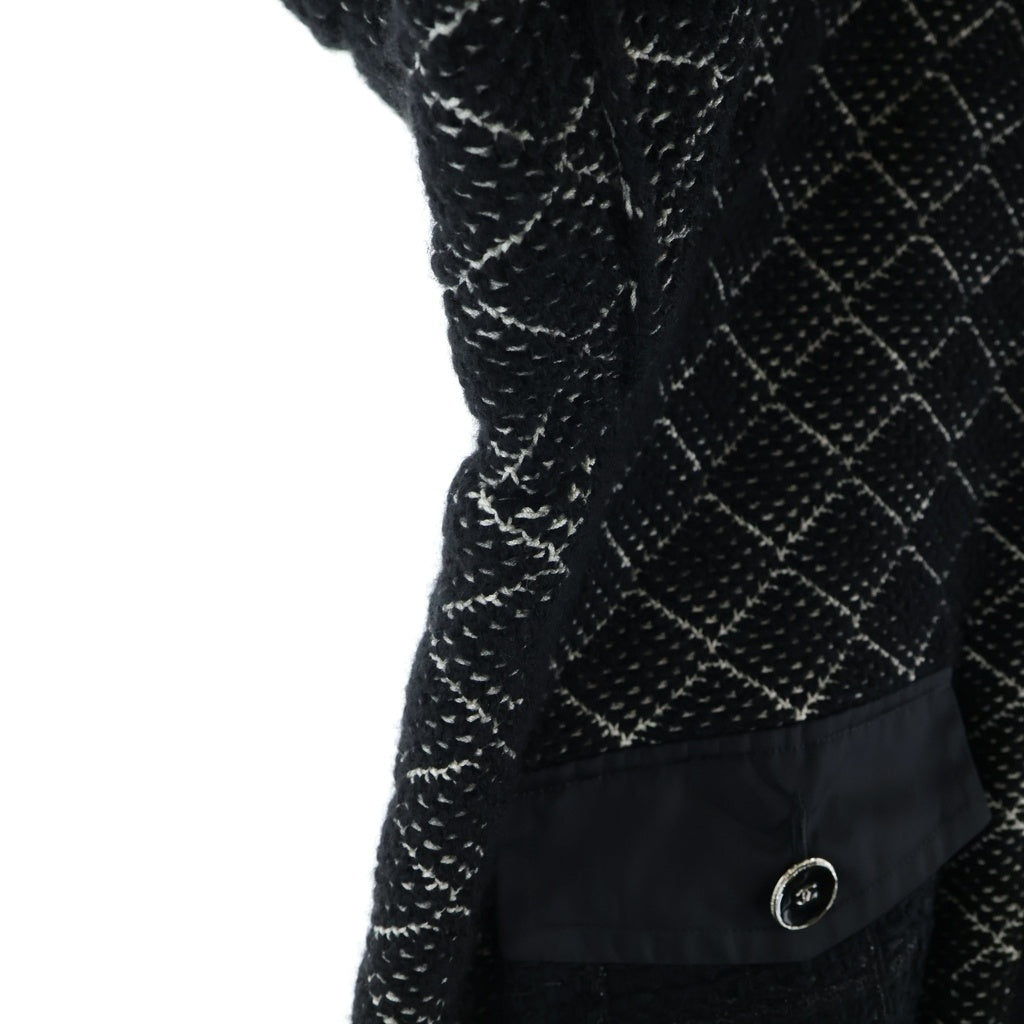 CHANEL(シャネル) Cashmere Blouson ココマーク ツイードポケット カシミヤ混ブルゾン ブラック P80189K11648