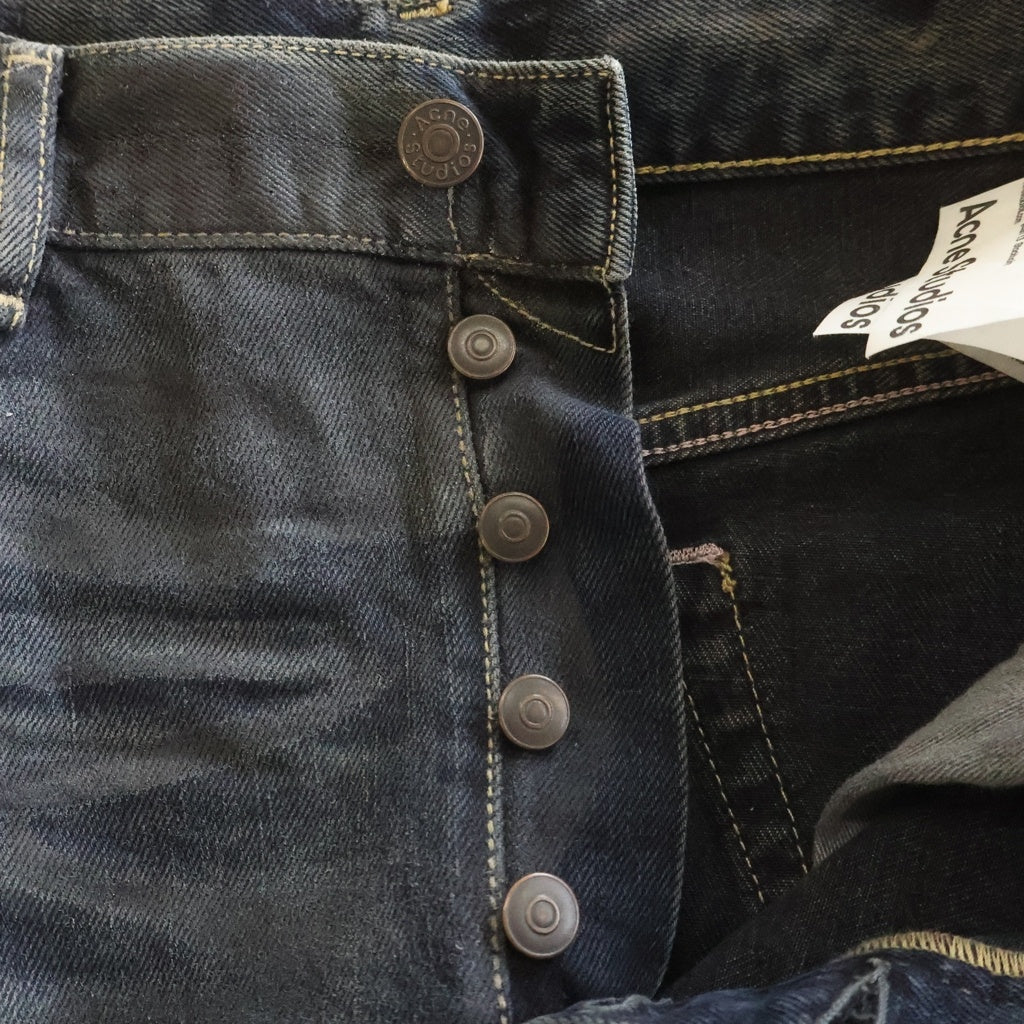 Acne Studios(アクネ ストゥディオズ) 2006M Glossy Loose Fit Jean コーティング加工 ルーズフィットジーンズ デニムパンツ グレー B00434-
