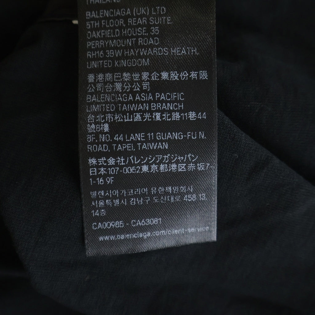 BALENCIAGA(バレンシアガ) 3B Football Vネック 長袖Tシャツ オーバーサイズ 857085 TTVQ6 ブラック