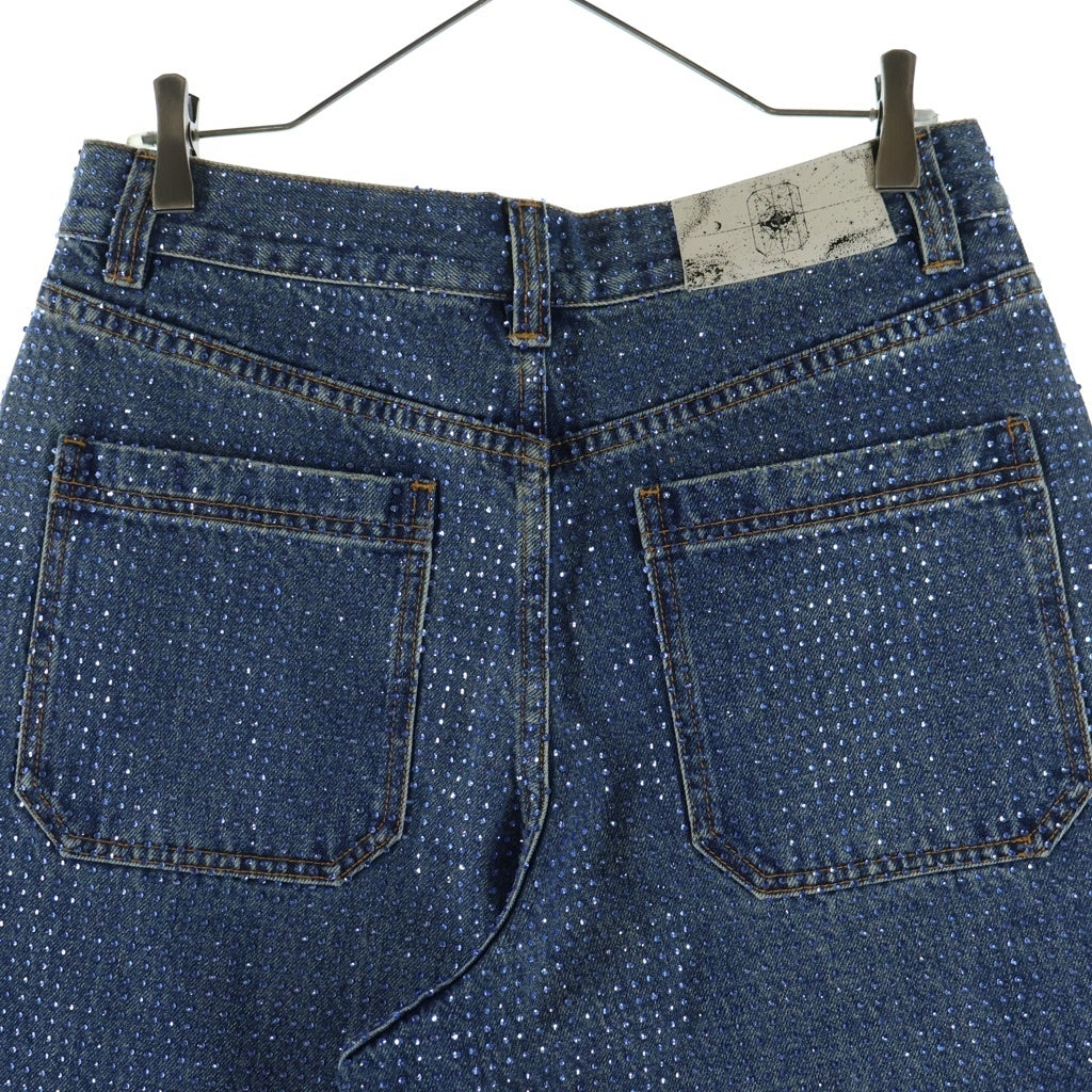 BIRTH OF ROYAL CHILD(バースオブロイヤルチャイルド) 20K Diamond Stellar Denim Pants ラインストーン装飾 デニムパンツ インディゴ