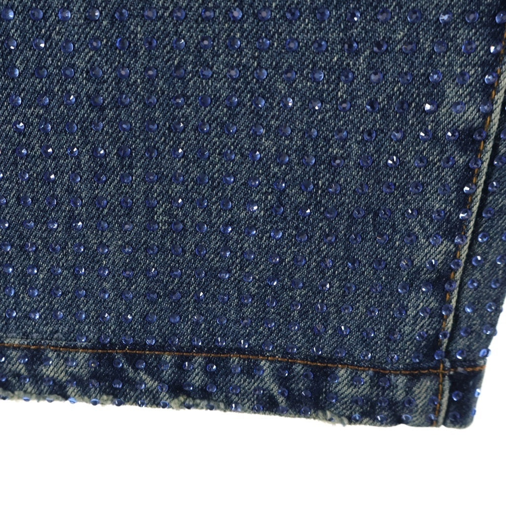 BIRTH OF ROYAL CHILD(バースオブロイヤルチャイルド) 20K Diamond Stellar Denim Pants ラインストーン装飾 デニムパンツ インディゴ