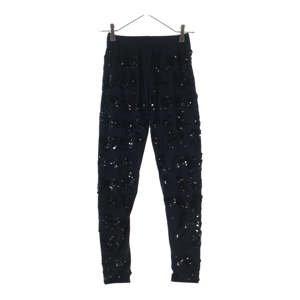 LOUIS VUITTON(ルイヴィトン) Sequins Pants スパンコール装飾 ジョガーパンツ レギンスパンツ ブラック RW14B F5PB06ED8 レディース