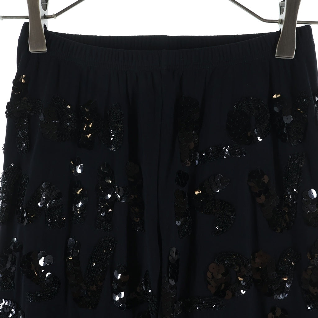 LOUIS VUITTON(ルイヴィトン) Sequins Pants スパンコール装飾 ジョガーパンツ レギンスパンツ ブラック RW14B F5PB06ED8 レディース