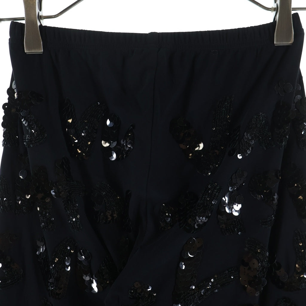 LOUIS VUITTON(ルイヴィトン) Sequins Pants スパンコール装飾 ジョガーパンツ レギンスパンツ ブラック RW14B F5PB06ED8 レディース