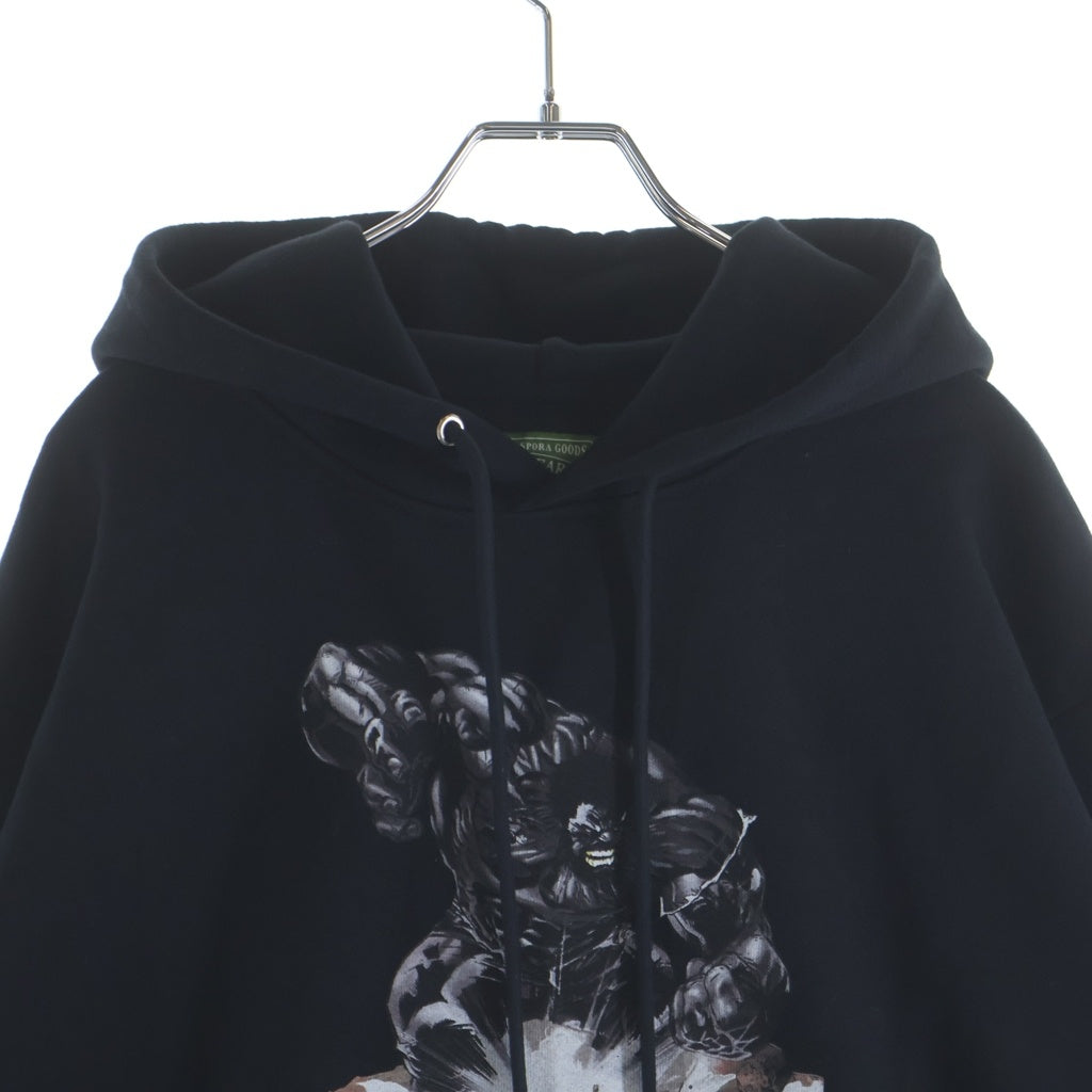 DENIM TEARS(デニムティアーズ) ×Arthur Jafa LeRage Hoodie アーサー ジャファ ル レイジ プルオーバースウェットパーカー フーディー ブラック