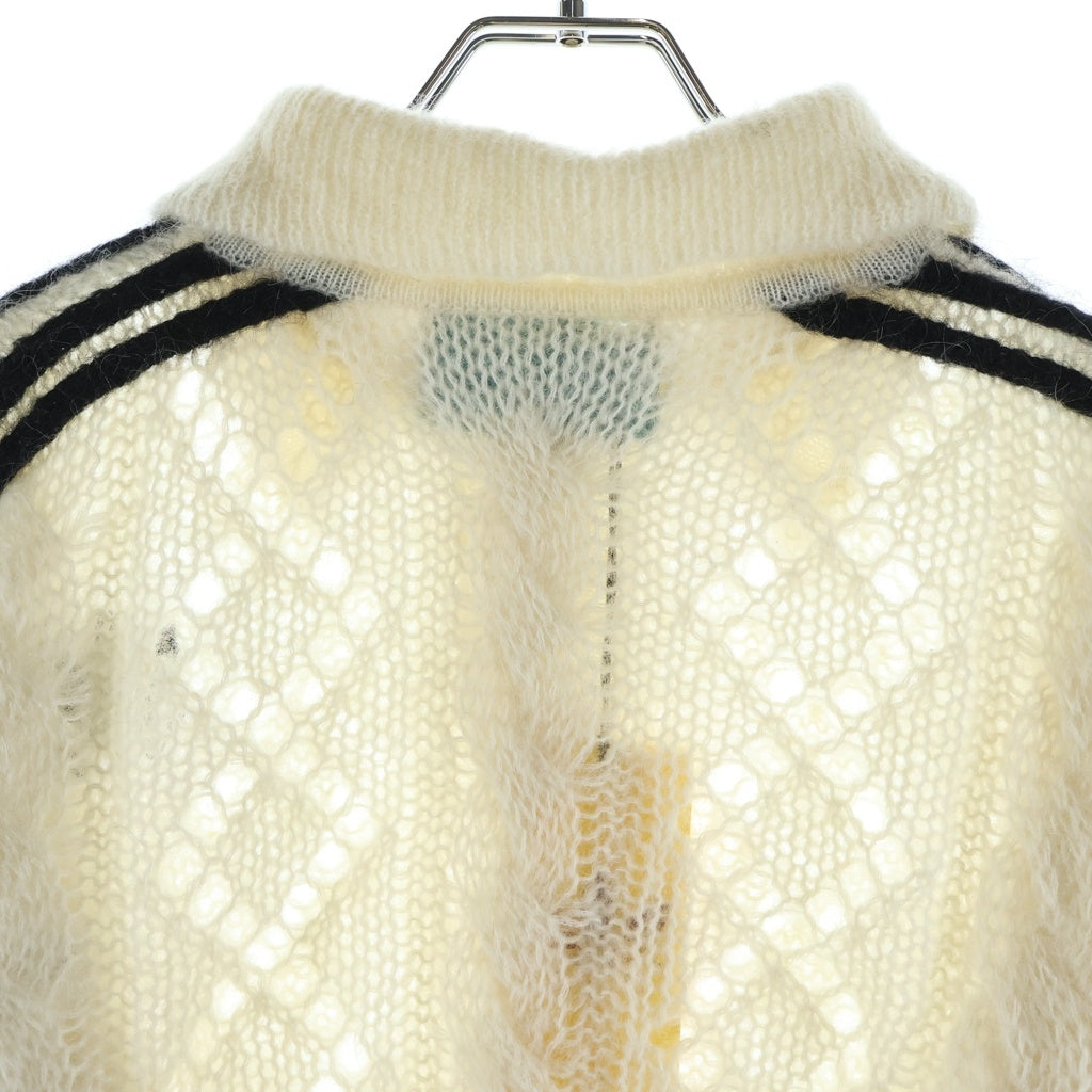GUCCI(グッチ) ×adidas Embroidered Logo Knit アディダス モヘアニットセーター ホワイト レディース 717297 XKCMO