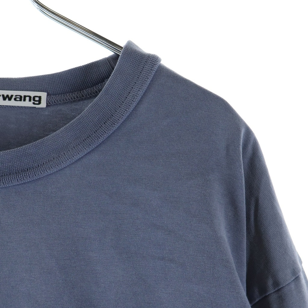 ALEXANDER WANG(アレキサンダーワン) L/S T-Shirt グリッターエンボスロゴ 長袖Tシャツ ロンT ネイビー