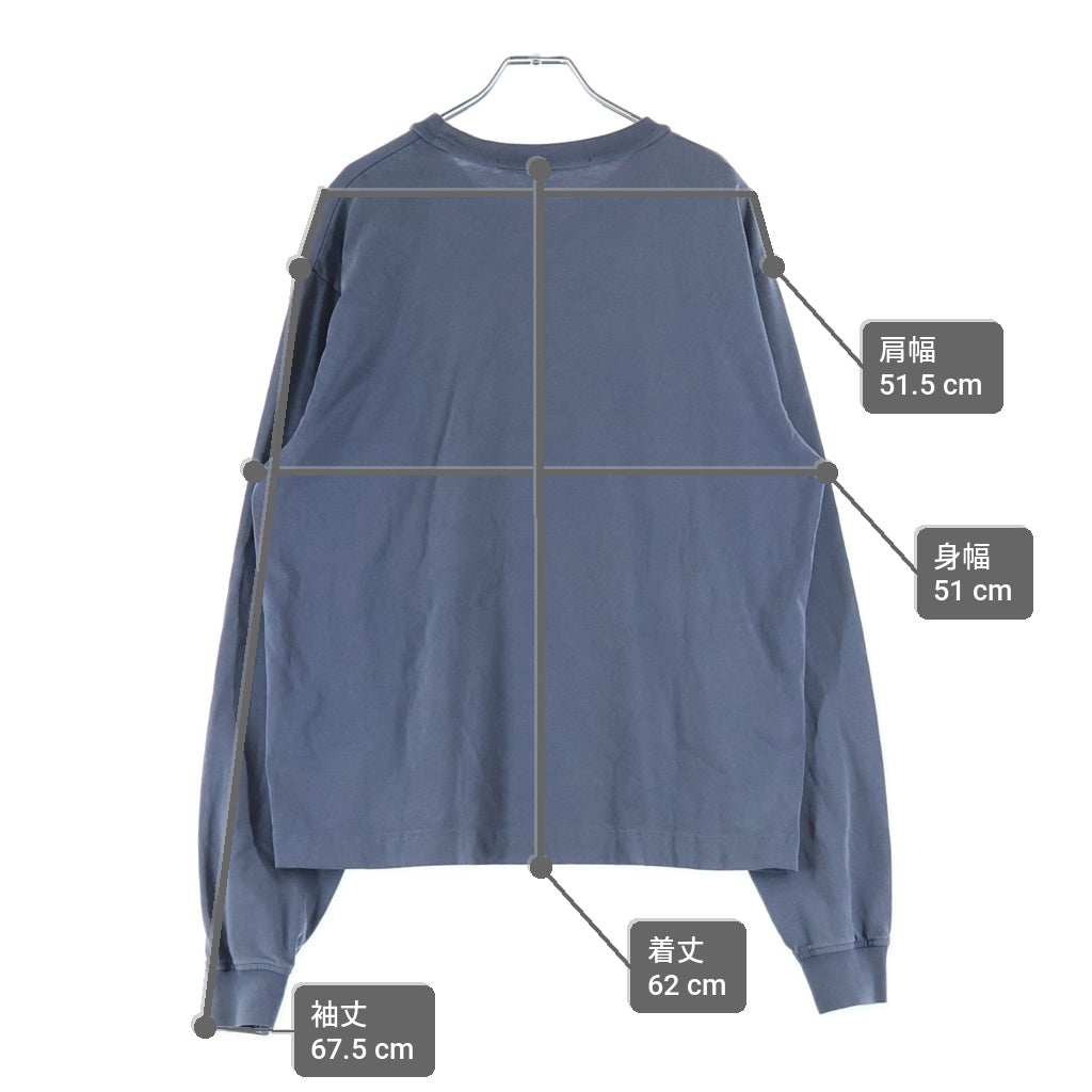 ALEXANDER WANG(アレキサンダーワン) L/S T-Shirt グリッターエンボスロゴ 長袖Tシャツ ロンT ネイビー