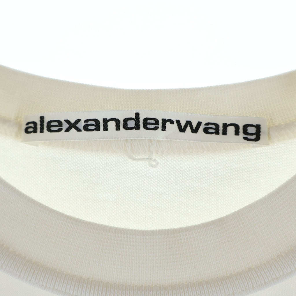 ALEXANDER WANG(アレキサンダーワン) S/S T-Shirt ラインストーン装飾 半袖Tシャツ ホワイト