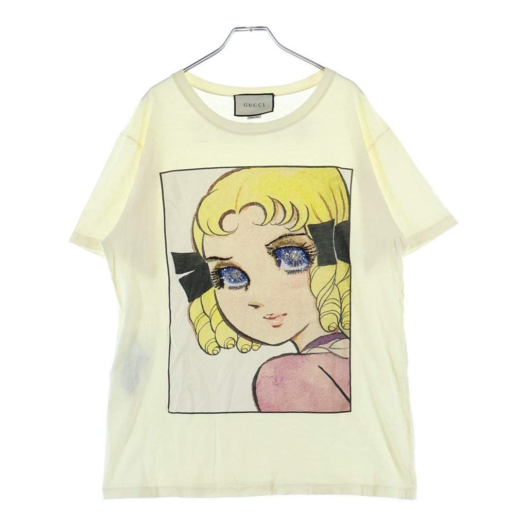 GUCCI(グッチ) ×井出ちかえ T-Shirt スパンコール装飾 半袖Tシャツ アイボリー 492347 X907B