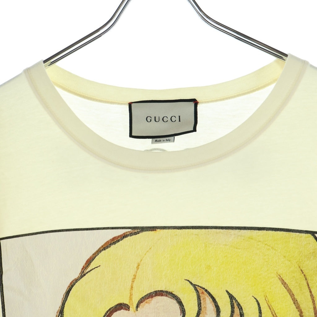 GUCCI(グッチ) ×井出ちかえ T-Shirt スパンコール装飾 半袖Tシャツ アイボリー 492347 X907B