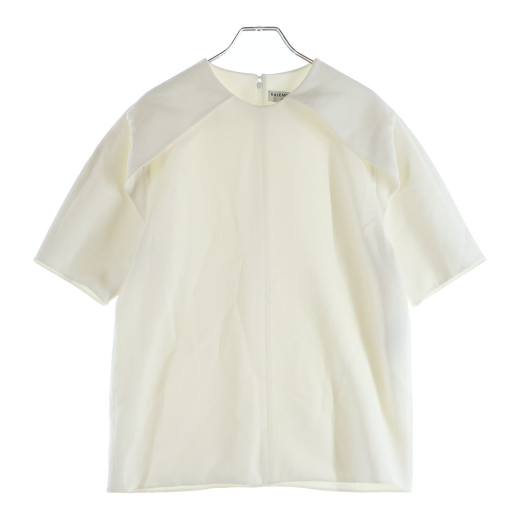 BALENCIAGA(バレンシアガ) Asymmetry Tops アシンメトリー トップス 半袖Tシャツ ホワイト レディース 365710 TBDI6