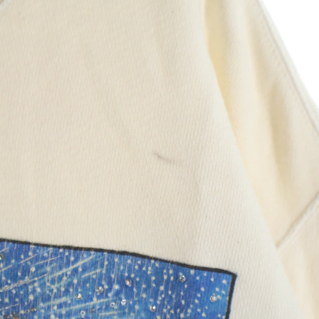 GUCCI(グッチ) ×井出ちかえ Sweatshirt スパンコール装飾 クルーネックスウェットトレーナー アイボリー 469250 X911B