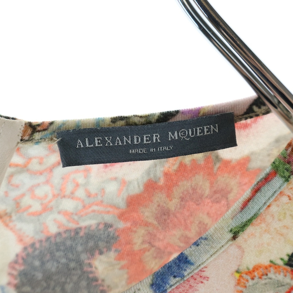 Alexander McQueen(アレキサンダーマックイーン) Multi-Color Rayon Blend Floral Long Sleeve Dress 総柄 レーヨン ワンピース ドレス マルチ 344533 QCL15 レディース
