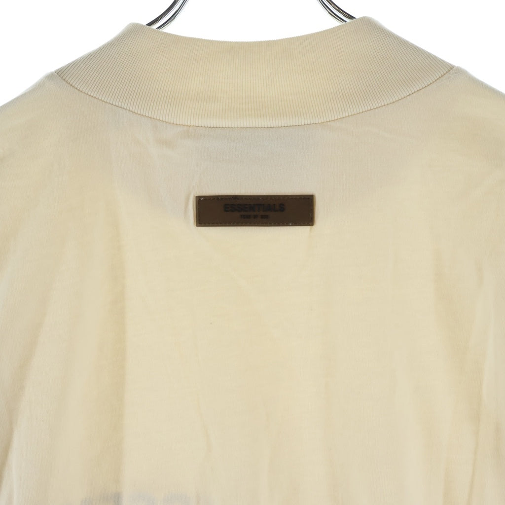 FEAR OF GOD ESSENTIALS(フィアオブゴッド エッセンシャルズ) L/S T-SHIRT フェルトロゴ 長袖Tシャツ ロンT アイボリー