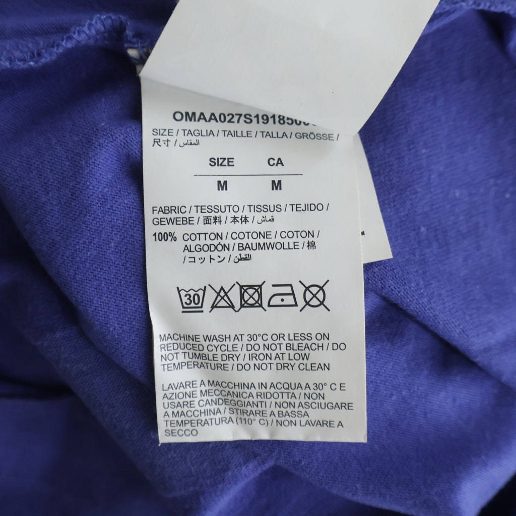 OFF-WHITE(オフホワイト) 19SS Split T-Shirt 半袖Tシャツ ブルー OMAA027S19185006