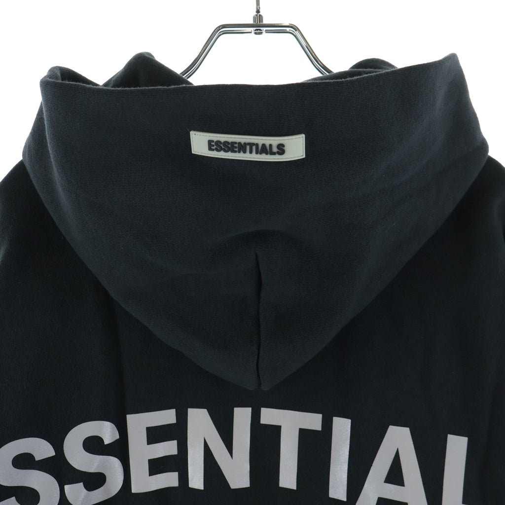 FEAR OF GOD ESSENTIALS(フィアオブゴッド エッセンシャルズ) HOODIE バックリフレクターロゴ プルオーバースウェットパーカー フーディー ブラック