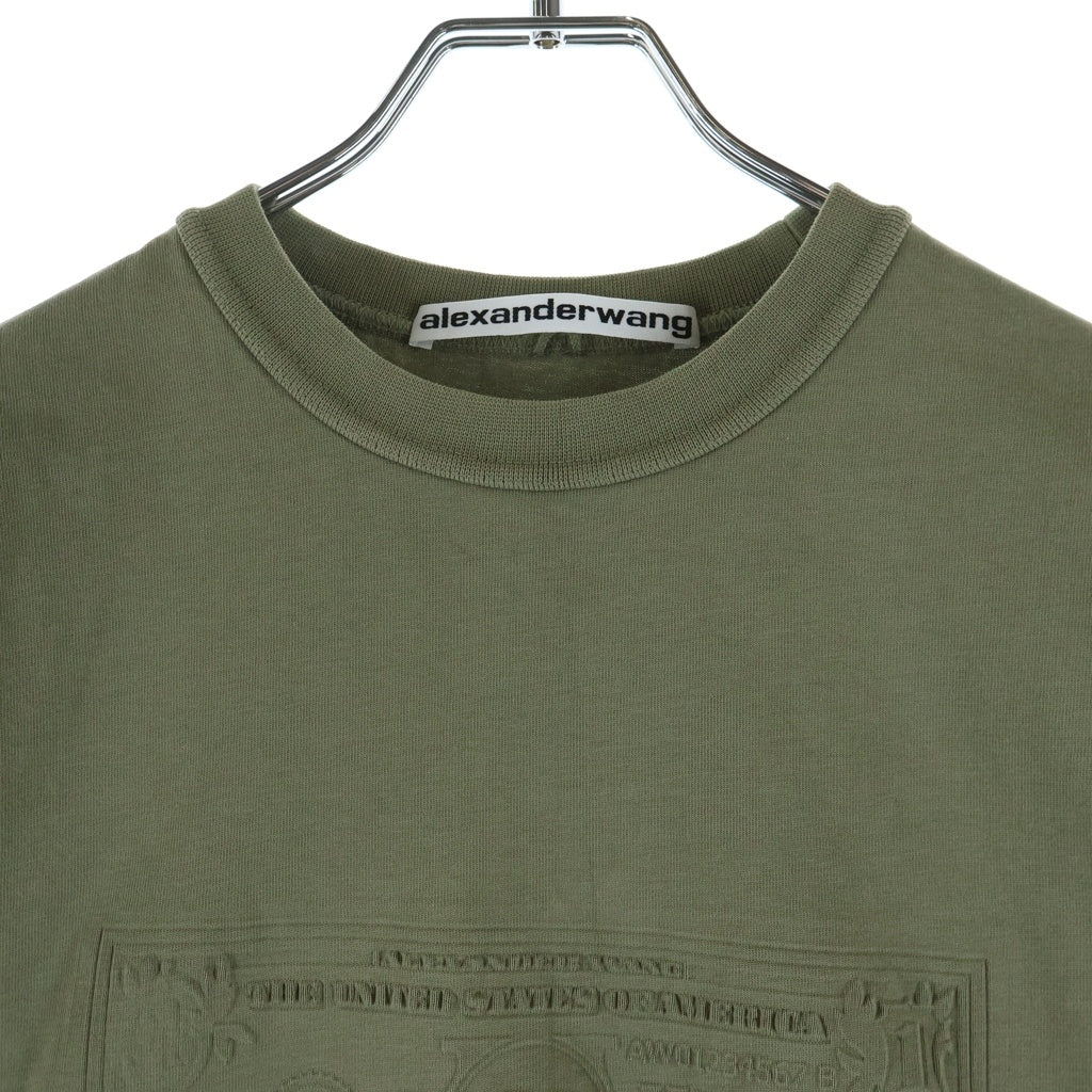 ALEXANDER WANG(アレキサンダーワン) S/S T-Shirt エンボスロゴ 半袖Tシャツ カーキ