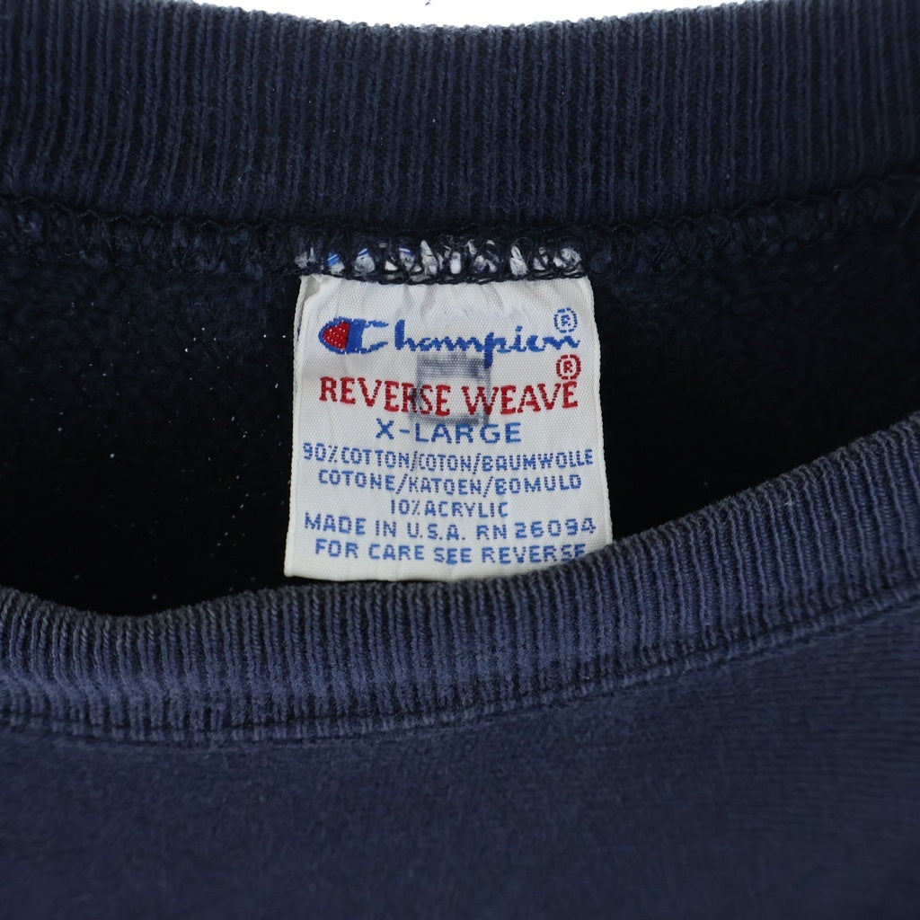 CHAMPION(チャンピオン) 90S VINTAGE Reverse Weave NOTRE DAM ヴィンテージ リバースウィーブ ノートルダム クルーネックスウェットトレーナー ネイビー