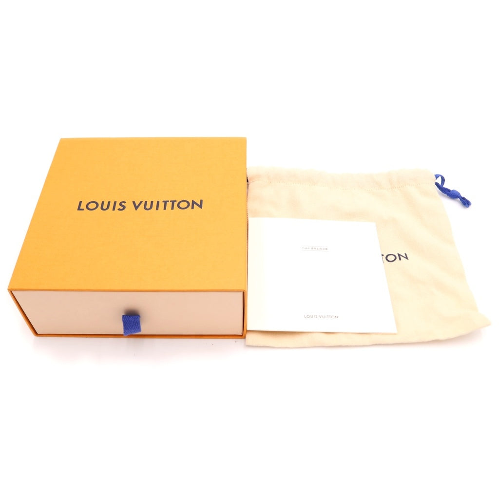 LOUIS VUITTON(ルイヴィトン) サンチュール LVイニシャル モノグラムレザーベルト ネイビー M0159