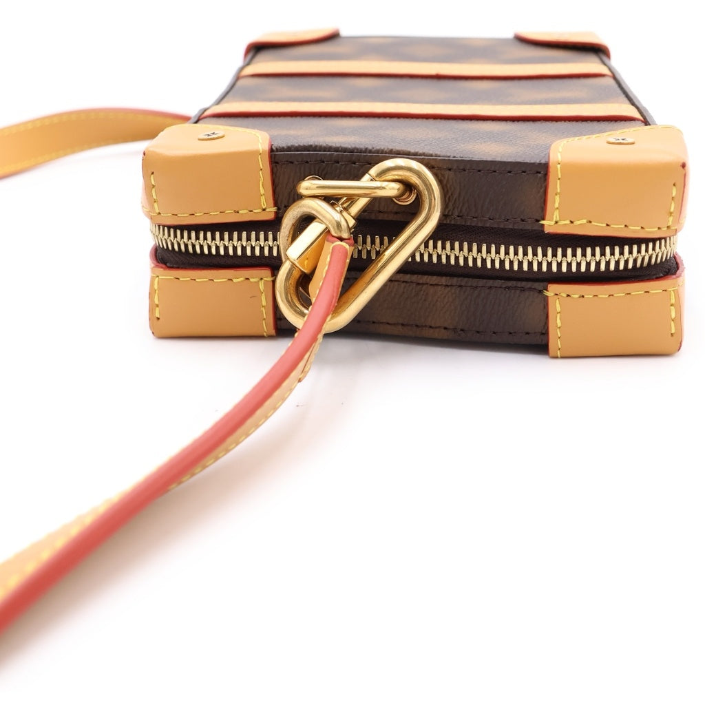 LOUIS VUITTON(ルイヴィトン) ディスイズ ノット モノグラム ソフトトランク レザーショルダーバッグ ブラウン M81580 レディース