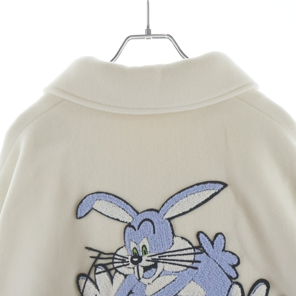 LOUIS VUITTON(ルイヴィトン) 22SS マルチパッチ ミックスドレザーバーシティブルゾン スタジャン ホワイト RM222 MJY HNL91E