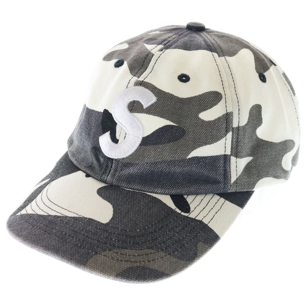 SUPREME(シュプリーム) 25AW Pigment Coated Canvas S Logo 6-Panel ピグメント コーティングキャンバス Sロゴ 6パネルキャップ 帽子 グレー