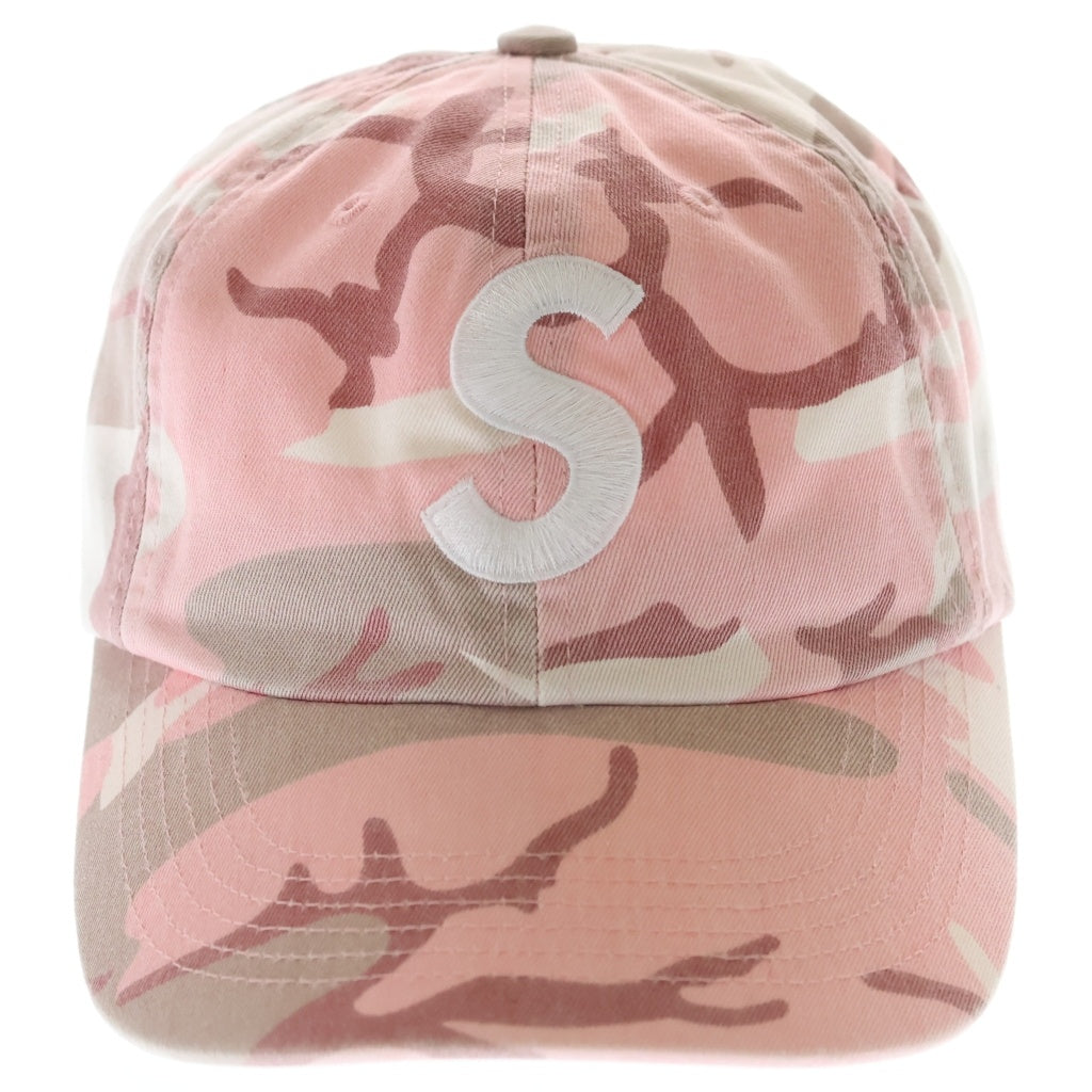 SUPREME(シュプリーム) 25SS Pigment Coated S Logo 6-Panel ピグメント Sロゴ 6パネルキャップ 帽子 ピンク レディース