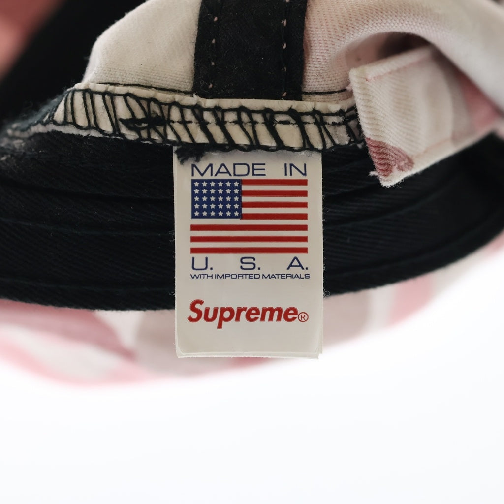 SUPREME(シュプリーム) 25SS Pigment Coated S Logo 6-Panel ピグメント Sロゴ 6パネルキャップ 帽子 ピンク レディース