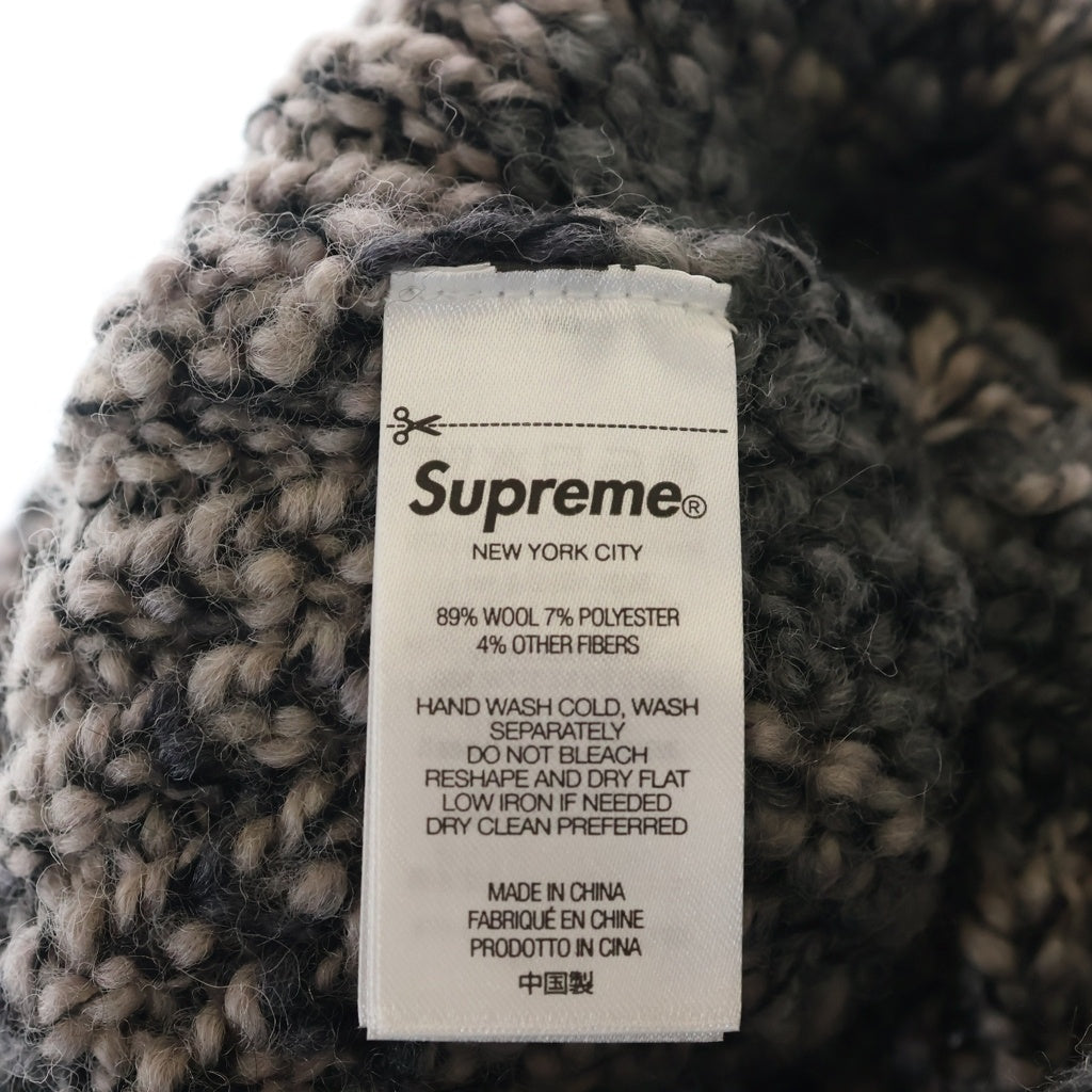 SUPREME(シュプリーム) 24AW Space Dye Stripe Beanie スペースダイ ストライプニットビーニー ニット帽 帽子 グレー