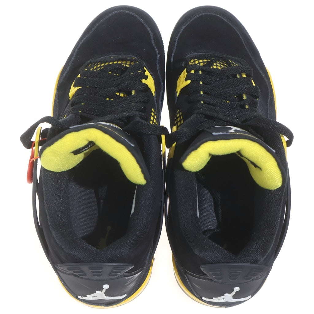 NIKE(ナイキ) AIR JORDAN 4 RETRO THUNDER 2023 DH6927-017 エアジョーダン4 レトロ サンダー ハイカットスニーカー ブラック/イエロー US10.5/28.5cm