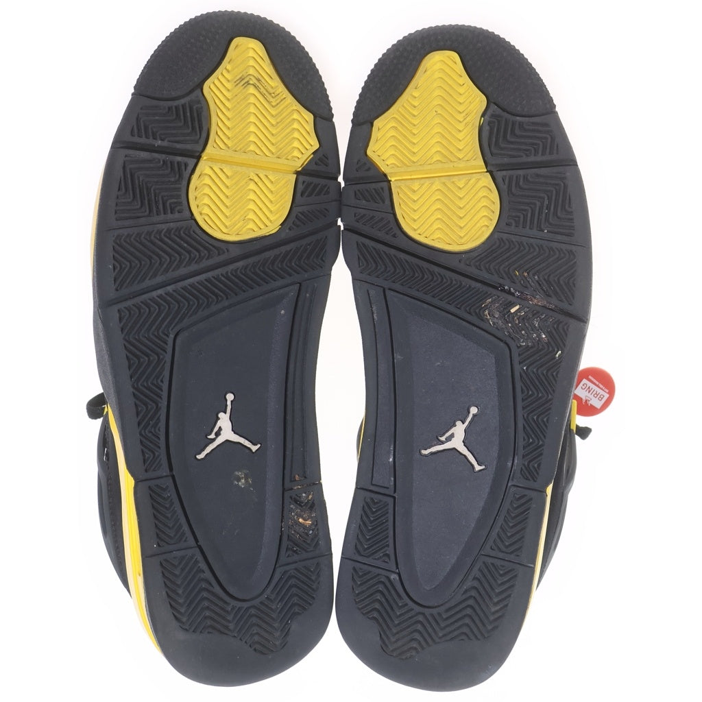 NIKE(ナイキ) AIR JORDAN 4 RETRO THUNDER 2023 DH6927-017 エアジョーダン4 レトロ サンダー ハイカットスニーカー ブラック/イエロー US10.5/28.5cm
