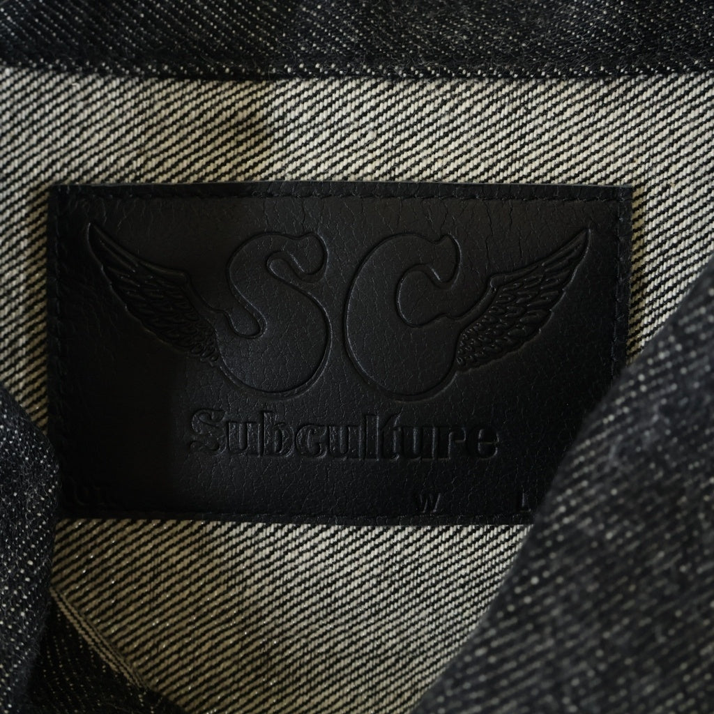 SUBCULTURE(サブカルチャー) S06XX BLACK DENIM JACKET SCJK-CL15 シンチバック デニムジャケット ブラック