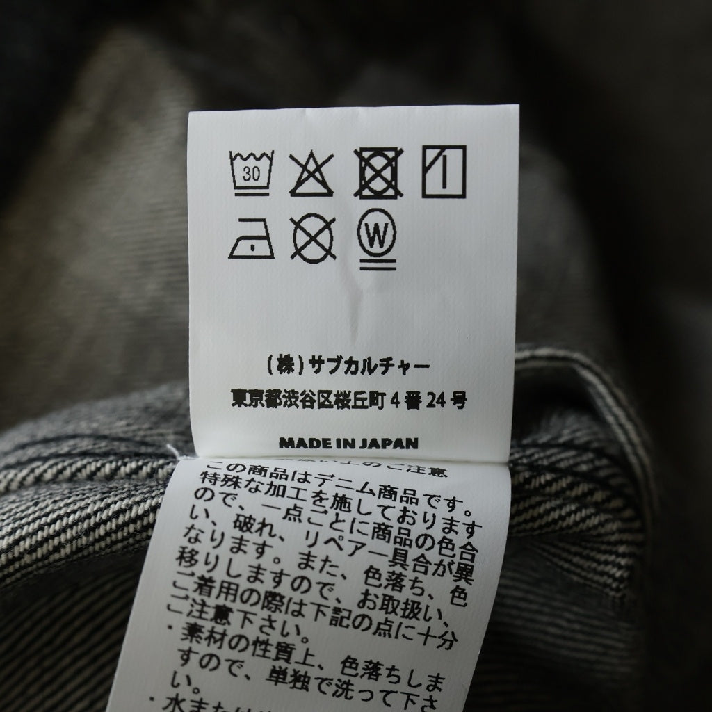 SUBCULTURE(サブカルチャー) S06XX BLACK DENIM JACKET SCJK-CL15 シンチバック デニムジャケット ブラック