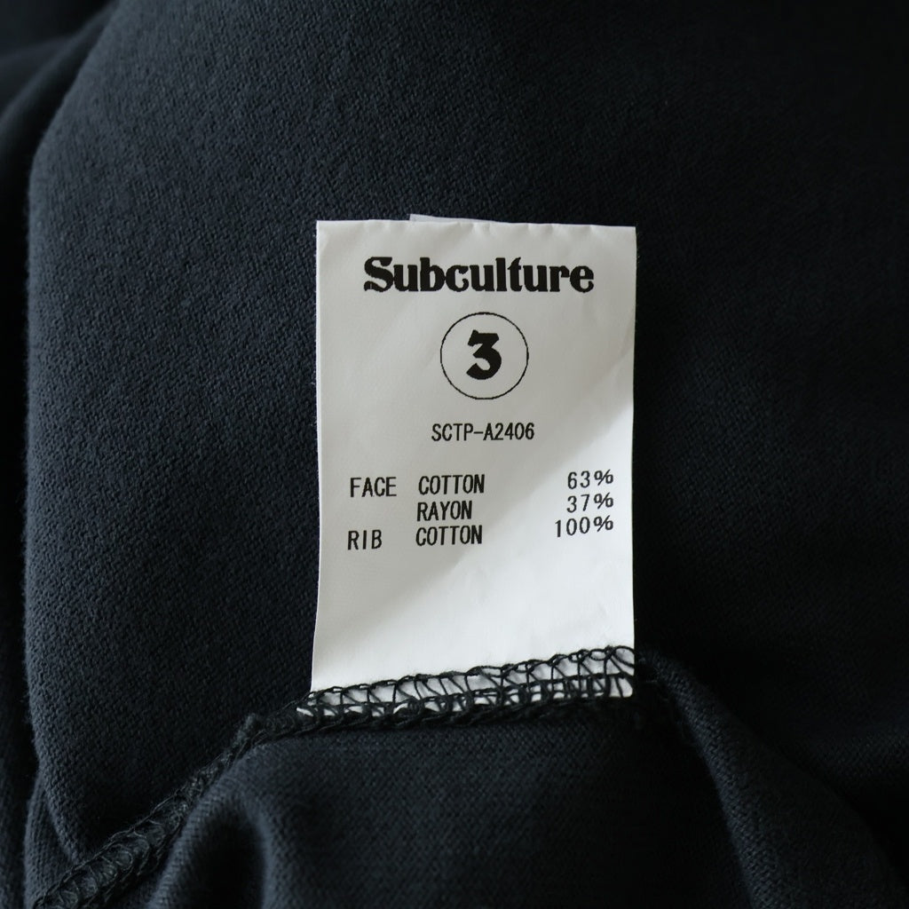 SUBCULTURE(サブカルチャー) FOOTBALL LONGSLEEVE T-SHIRT CHARCOAL GRAY SCTP-A2406 フットボールロングスリーブ長袖Tシャツ チャコールグレー