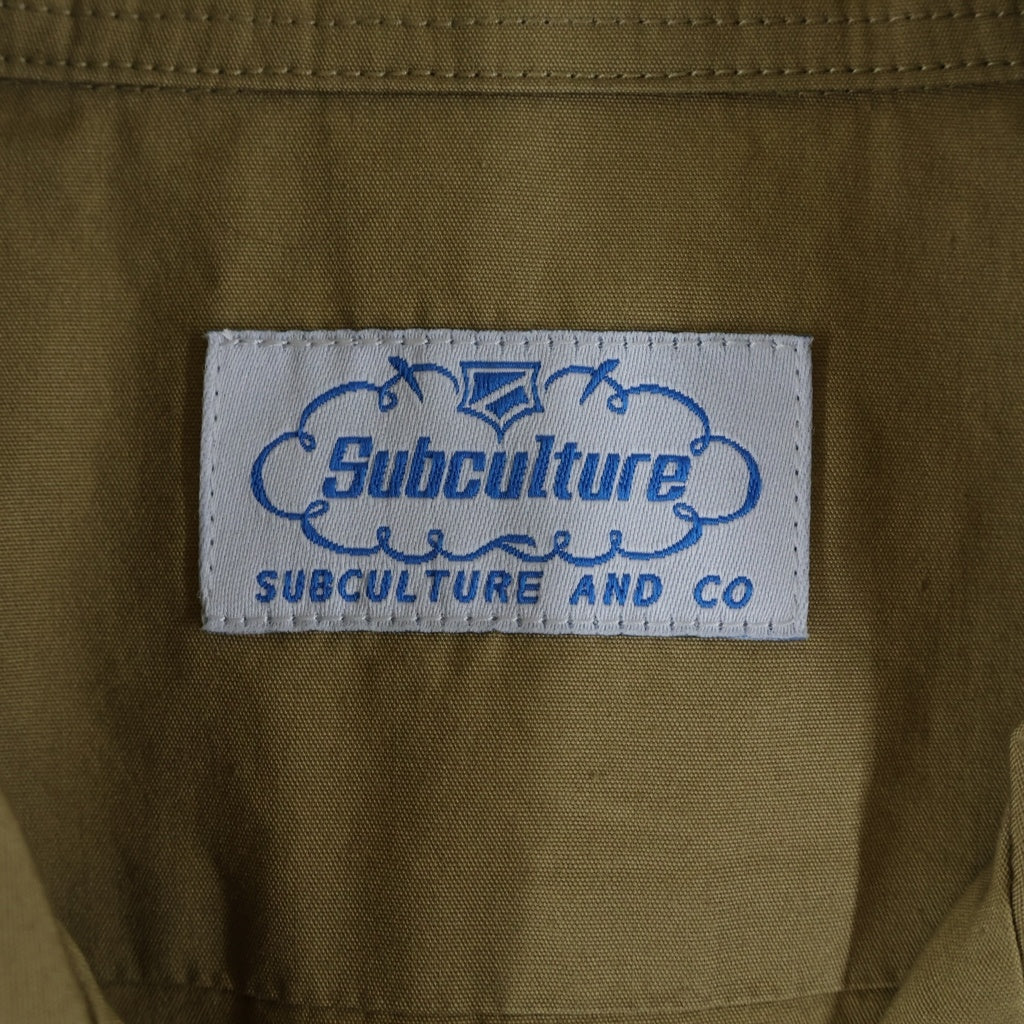 SUBCULTURE(サブカルチャー) キューバ開襟半袖シャツ SCTP-S2505 ベージュ