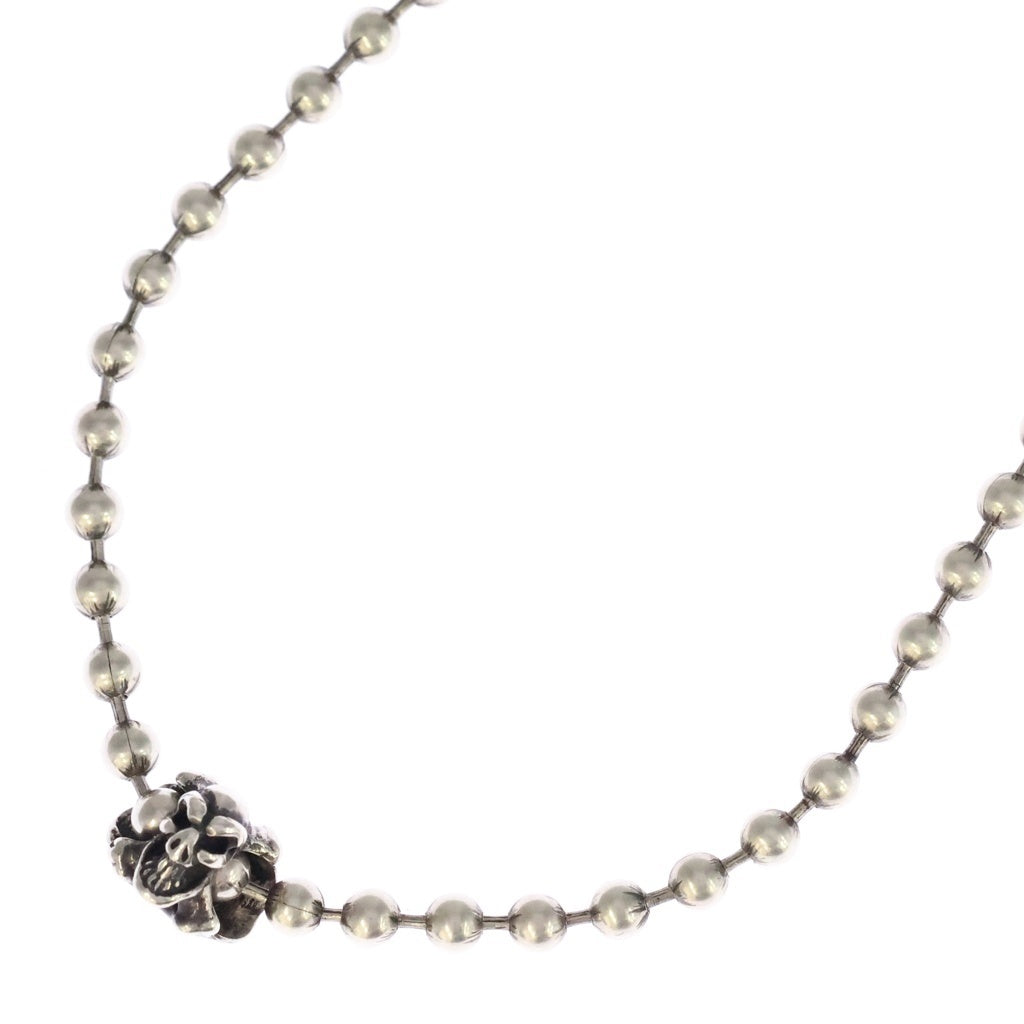 Bill Wall Leather/BWL ビルウォールレザー Ball Chain 4mm w Skull Crossbones スカルクロス ボールチェーン ネックレス シルバー Bill Wall Leather/BWL(ビルウォールレザー) Ball Chain 4mm w Skull