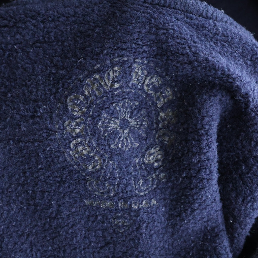 CHROME HEARTS(クロムハーツ) SWTSHRT HD PLVR アームロゴ プルオーバースウェットパーカー フーディー ネイビー/イエロー