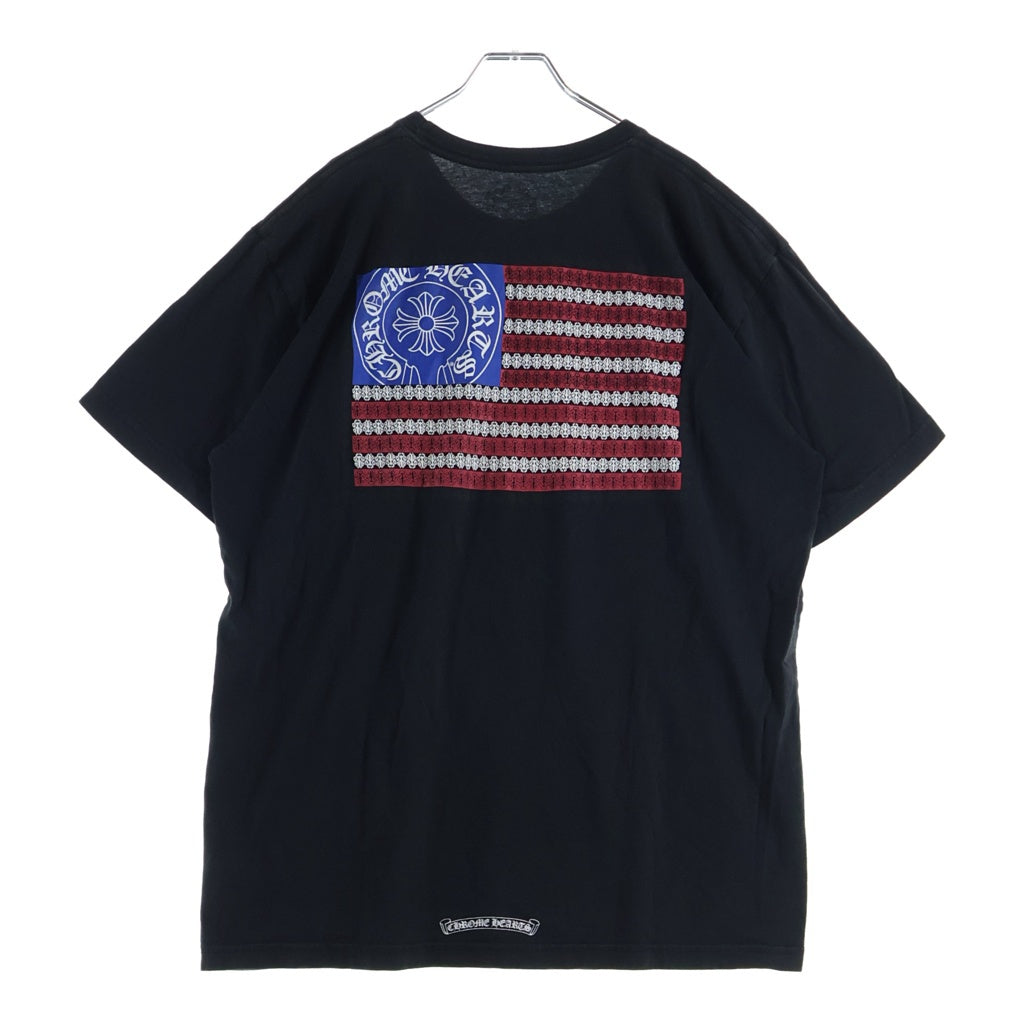 CHROME HEARTS(クロムハーツ) CH T-SHIRT アメリカンフラッグ ヴァインダガー 半袖Tシャツ ブラック