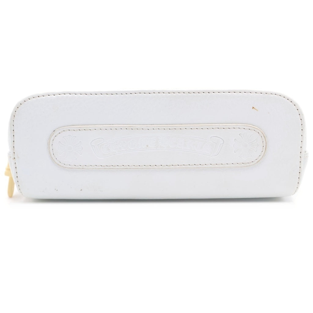 CHROME HEARTS(クロムハーツ) CASE ダガージップ スクロールプリント アイウェアケース 眼鏡ケース ホワイト