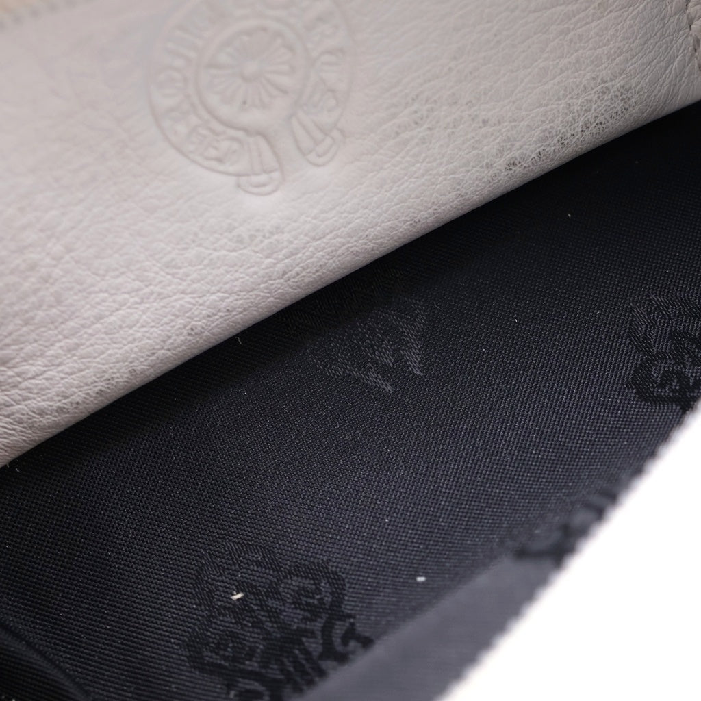 CHROME HEARTS(クロムハーツ) CASE ダガージップ スクロールプリント アイウェアケース 眼鏡ケース ホワイト