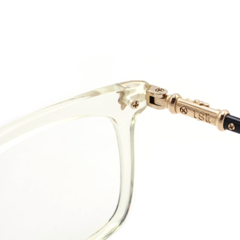 CHROME HEARTS(クロムハーツ) FUN HATCH-A CHクロステンプル クリアフレームアイウェア 眼鏡 ゴールド