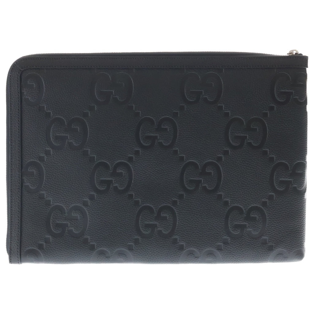 GUCCI(グッチ) ジャンボ GG ミディアム トラベル ドキュメントケース セカンドバッグ クラッチバッグ ブラック 792262 レディース