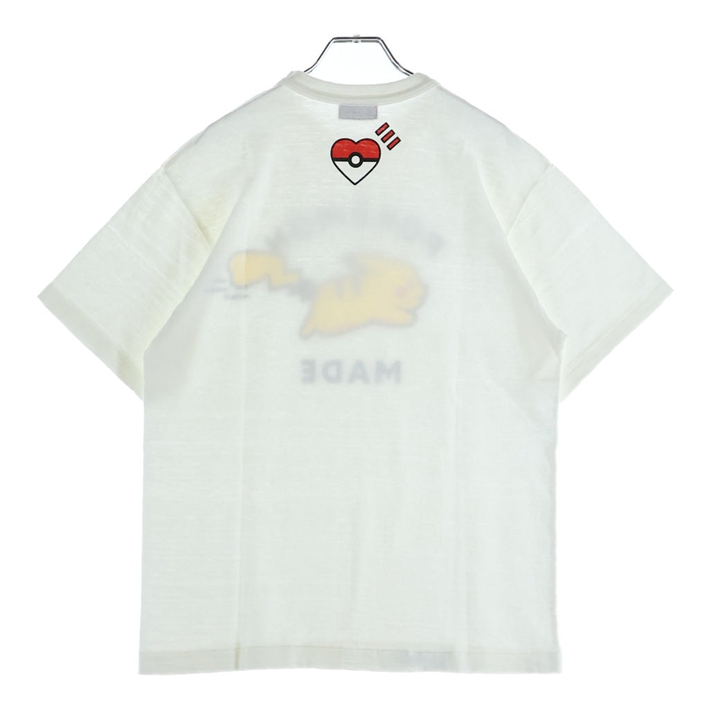 HUMAN MADE(ヒューマンメイド) POKEMON MADE GRAPHIC T-shirts #1 XX31TE020 ポケモンメイド グラフィック ピカチュウプリント半袖Tシャツ ホワイト